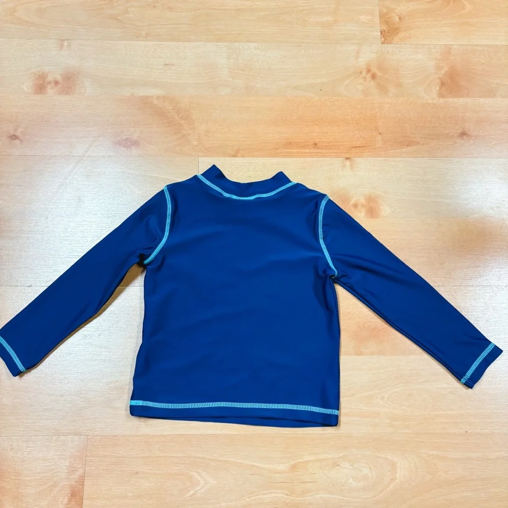 Carters Blue & Green 2-Piece Dinosaur Long Sleeve Rashguard & Swim Trunk Set 24M